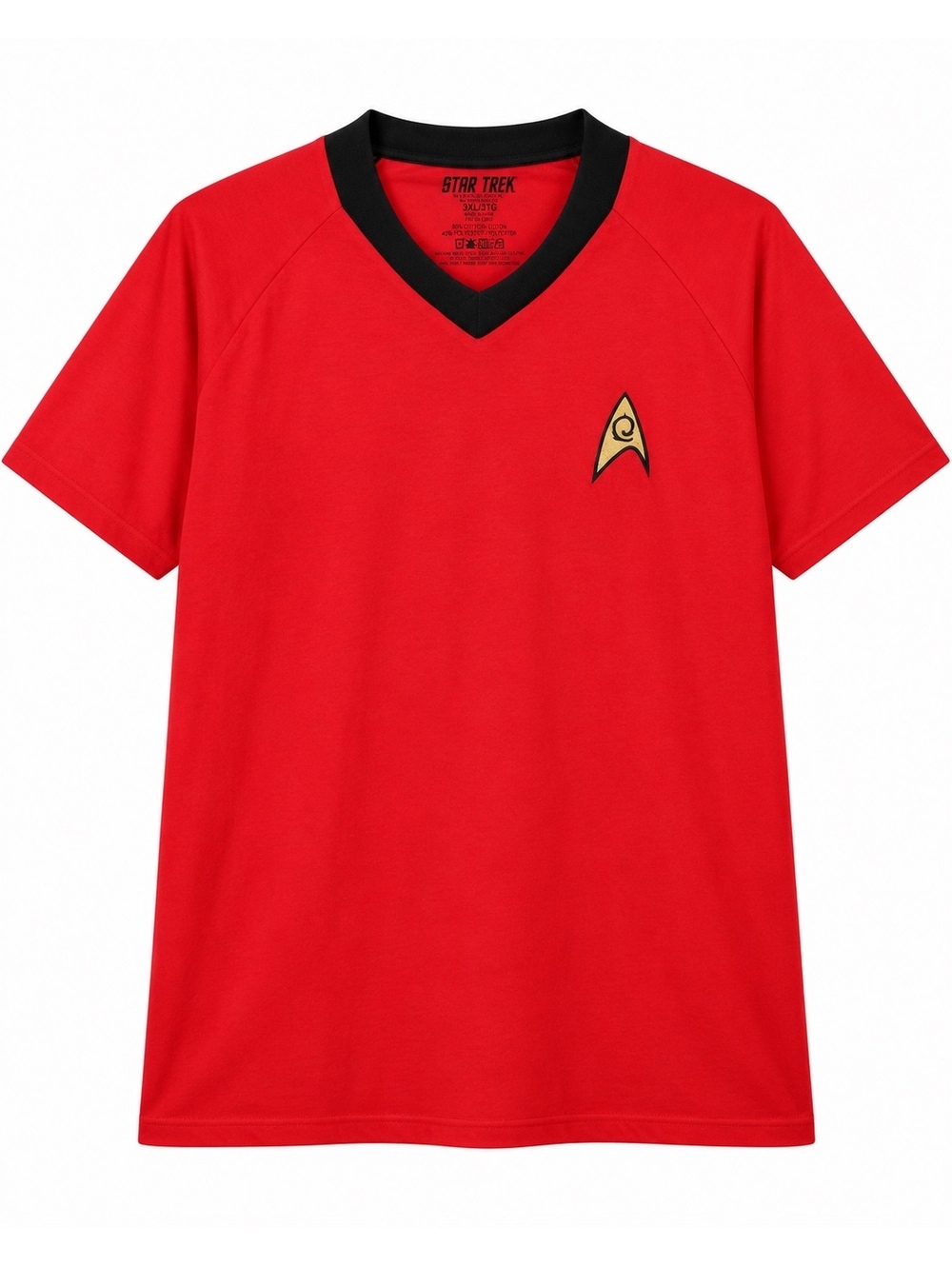 Star Trek Red Uniform T-Shirt Men’s 3XL XXXL NWT Starfleet Cosplay Costume Tee